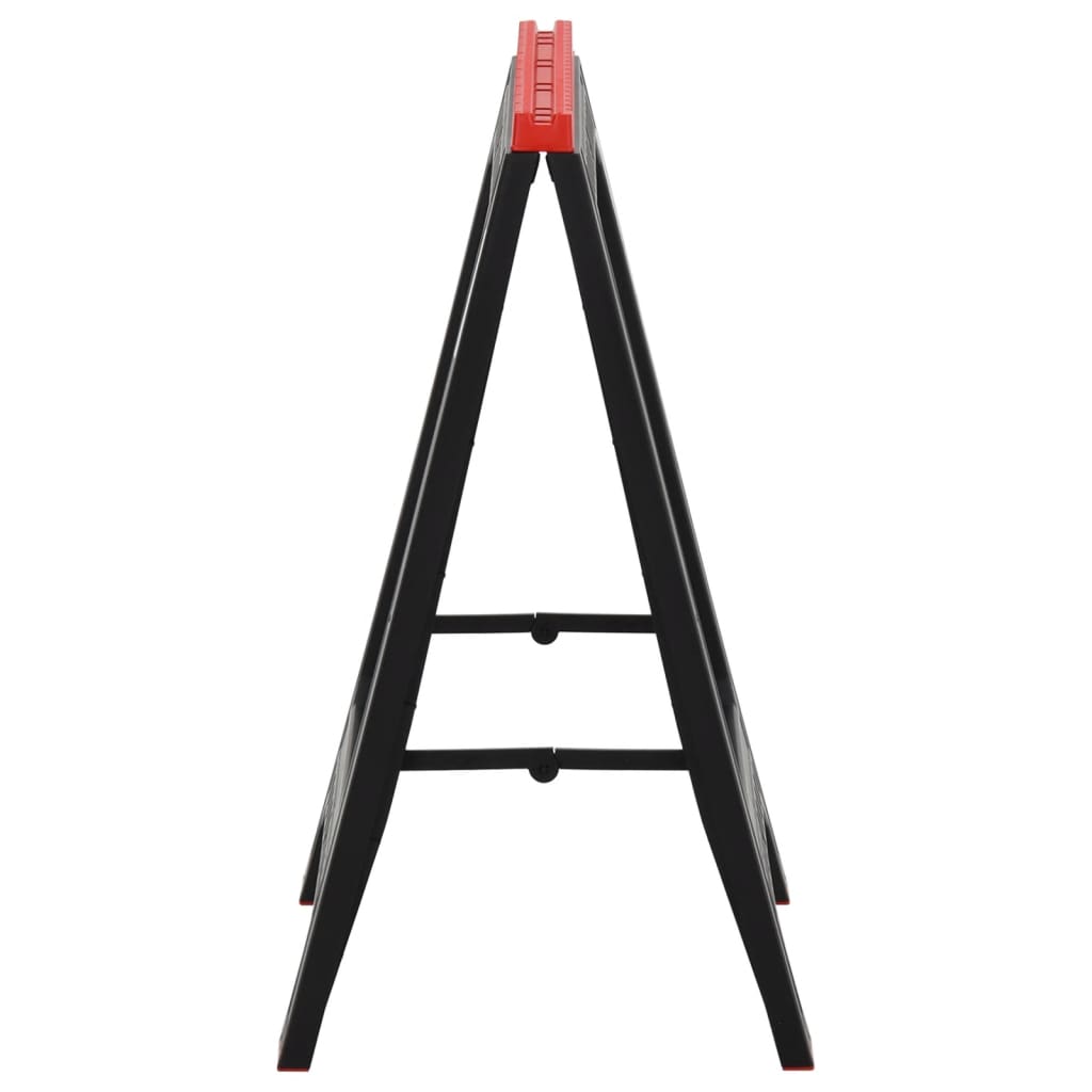 Galleria Design Foldable Work Trestles 2 pcs Black and Red Polypropylene 350 kg
