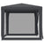 Galleria Design Party Tent with 4 Mesh Sidewalls Anthracite 2.5x2.5 m HDPE