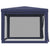 Galleria Design Party Tent with 4 Mesh Sidewalls Blue 3x3 m HDPE