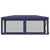 Galleria Design Party Tent with 6 Mesh Sidewalls Blue 3x6 m HDPE