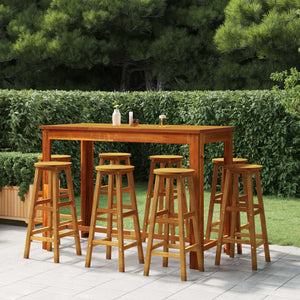 Galleria Design Bar Stools 8 pcs Solid Wood Acacia