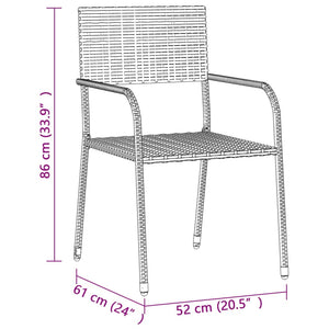 Galleria Design 9 Piece Outdoor Dining Set Poly Rattan Black