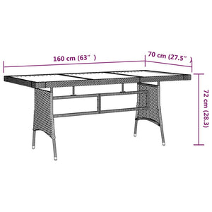 Galleria Design 9 Piece Outdoor Dining Set Poly Rattan Black