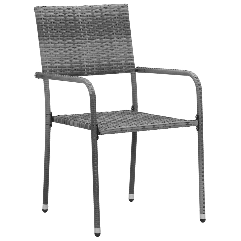 Galleria Design 7 Piece Outdoor Dining Set Poly Rattan Grey