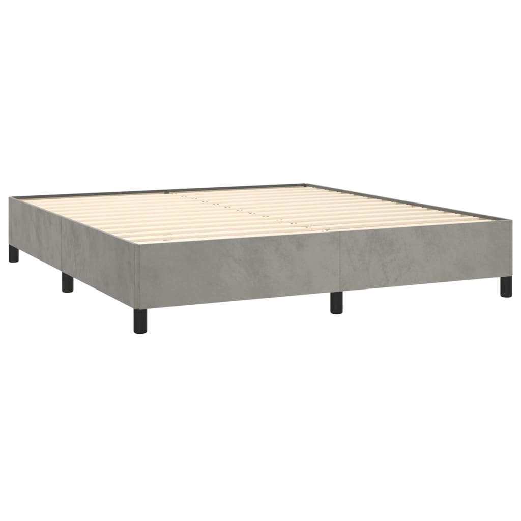 Galleria Design Bed Frame without Mattress Light Grey 180x200 cm Super King Velvet