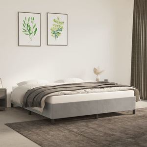 Galleria Design Bed Frame without Mattress Light Grey 180x200 cm Super King Velvet