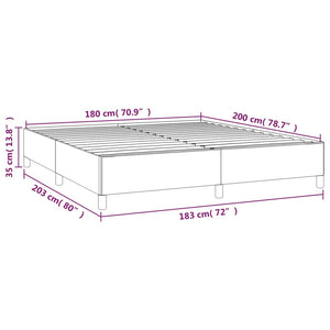 Galleria Design Bed Frame without Mattress Dark Grey 180x200 cm Super King Velvet