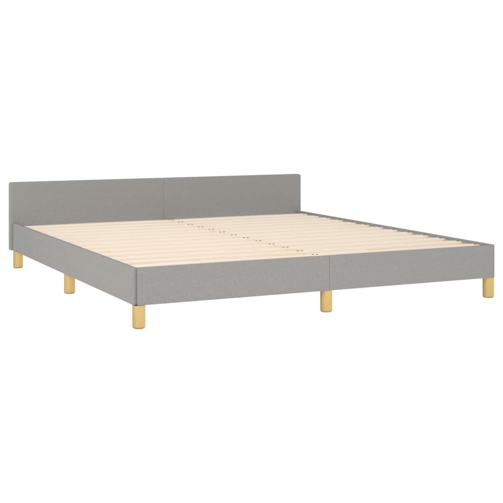 Galleria Design Bed Frame without Mattress Light Grey 180x200 cm Super King Fabric