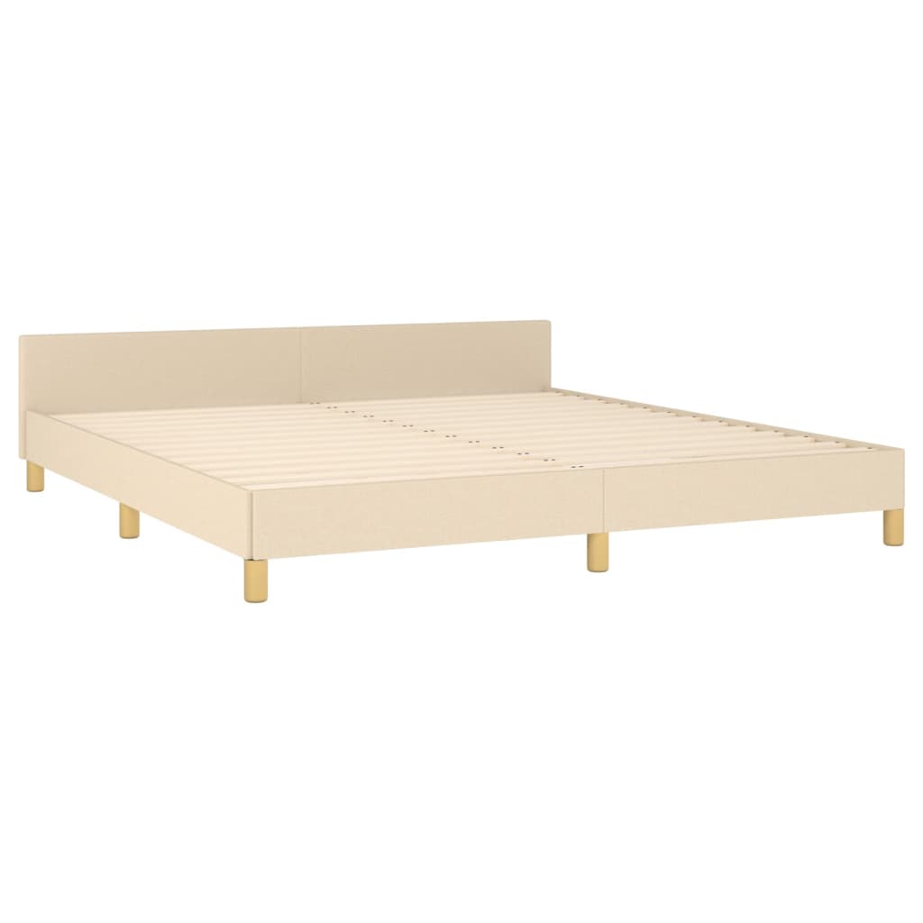 Galleria Design Bed Frame without Mattress Cream 180x200 cm Super King Fabric