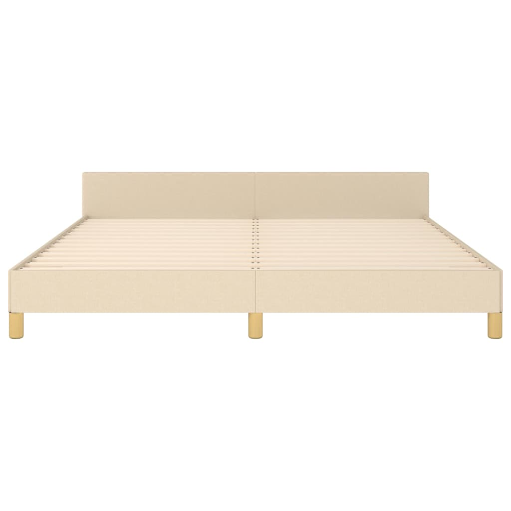 Galleria Design Bed Frame without Mattress Cream 180x200 cm Super King Fabric