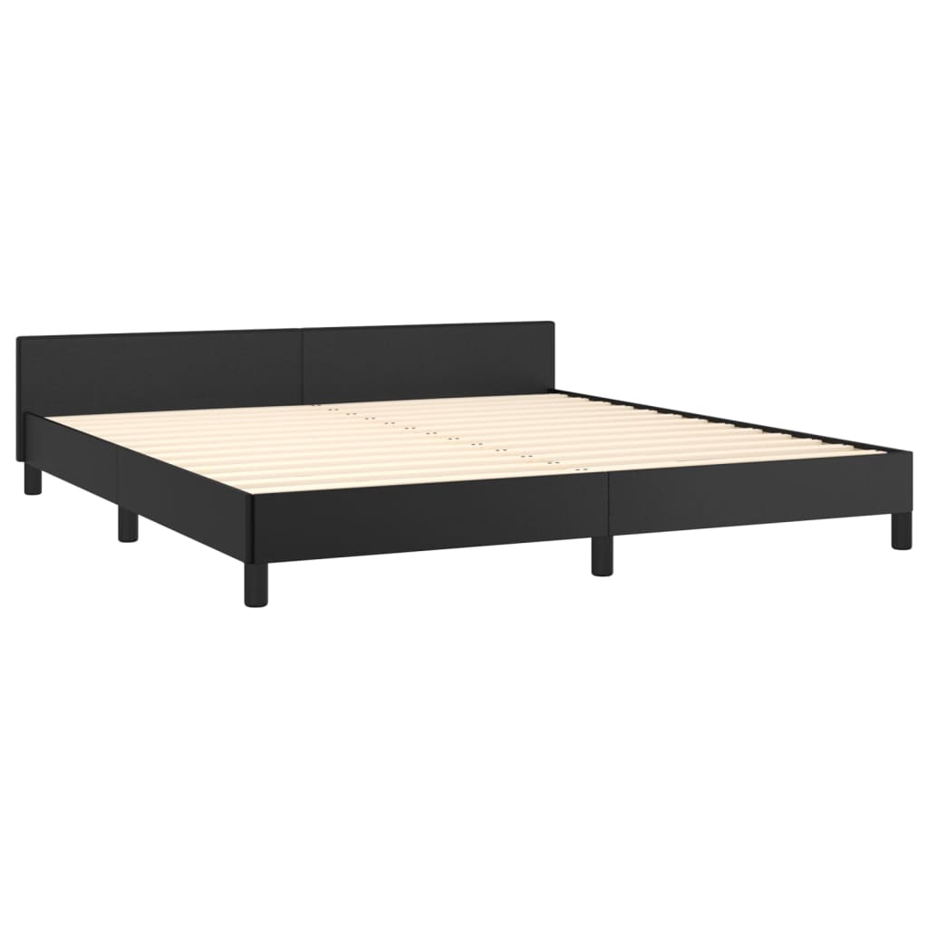 Galleria Design Bed Frame with Headboard without Mattress Black 180x200 cm Super King
