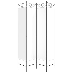 Galleria Design 4-Panel Room Divider White 160x200 cm Fabric