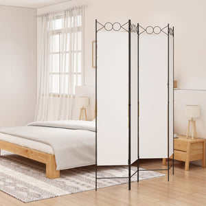 Galleria Design 4-Panel Room Divider White 160x200 cm Fabric