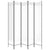 Galleria Design 5-Panel Room Divider White 200x200 cm Fabric