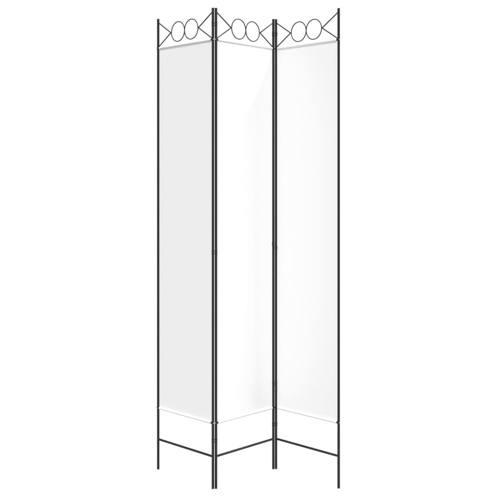Galleria Design 3-Panel Room Divider White 120x220 cm Fabric