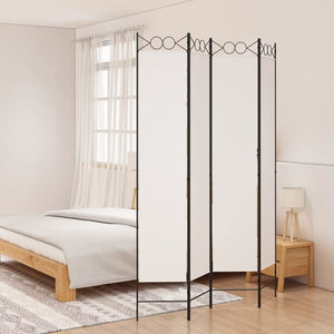 Galleria Design 4-Panel Room Divider White 160x220 cm Fabric