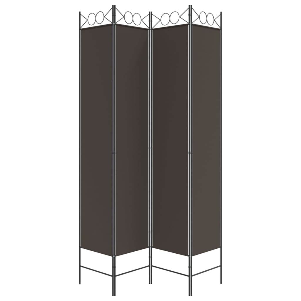 Galleria Design 4-Panel Room Divider Brown 160x220 cm Fabric