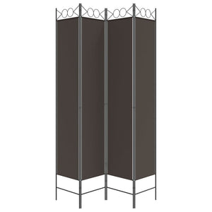 Galleria Design 4-Panel Room Divider Brown 160x220 cm Fabric