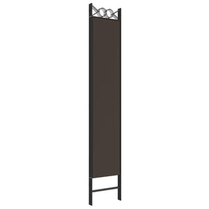 Galleria Design 4-Panel Room Divider Brown 160x220 cm Fabric