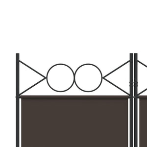 Galleria Design 4-Panel Room Divider Brown 160x220 cm Fabric