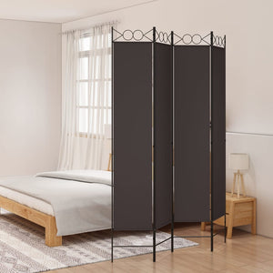 Galleria Design 4-Panel Room Divider Brown 160x220 cm Fabric