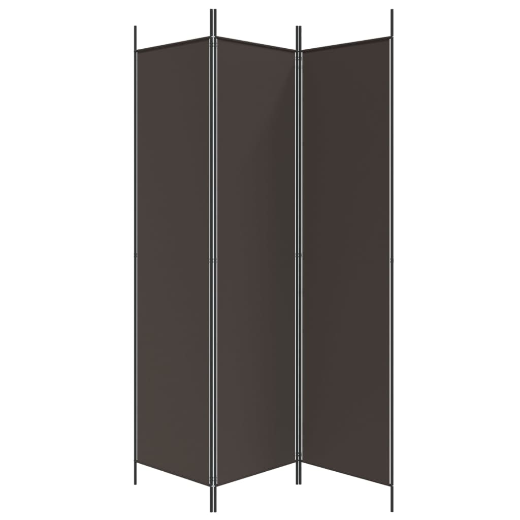 Galleria Design 3-Panel Room Divider Brown 150x200 cm Fabric
