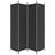 Galleria Design 4-Panel Room Divider Black 200x200 cm Fabric