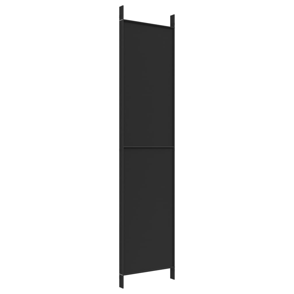 Galleria Design 4-Panel Room Divider Black 200x220 cm Fabric