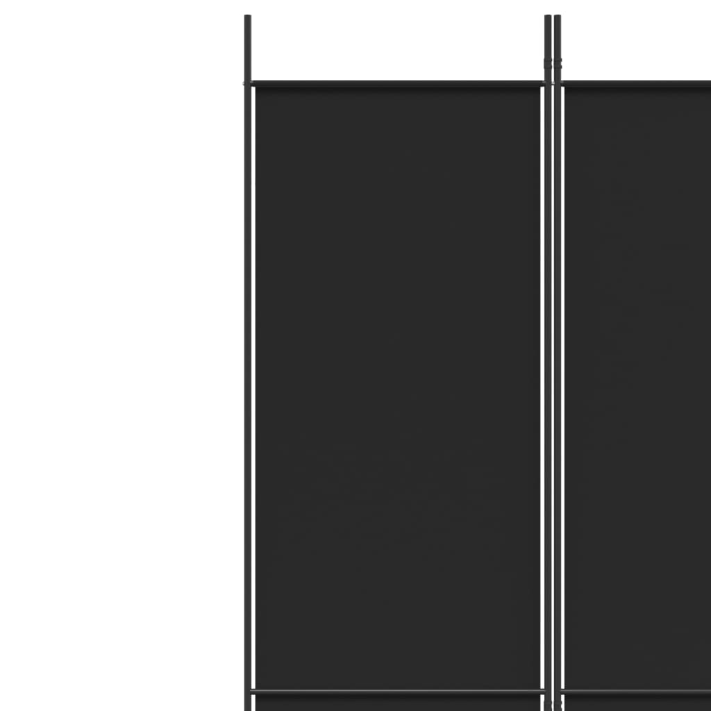 Galleria Design 4-Panel Room Divider Black 200x220 cm Fabric
