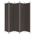 Galleria Design 5-Panel Room Divider Brown 250x220 cm Fabric