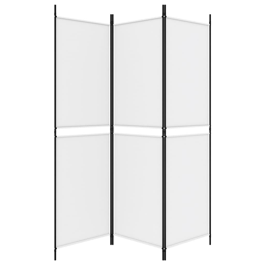 Galleria Design 3-Panel Room Divider White 150x180 cm Fabric