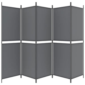Galleria Design 5-Panel Room Divider Anthracite 250x180 cm Fabric