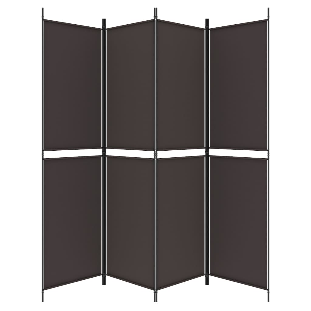 Galleria Design 4-Panel Room Divider Brown 200x200 cm Fabric