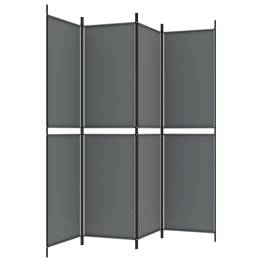 Galleria Design 4-Panel Room Divider Anthracite 200x200 cm Fabric