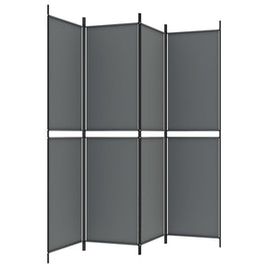 Galleria Design 4-Panel Room Divider Anthracite 200x200 cm Fabric