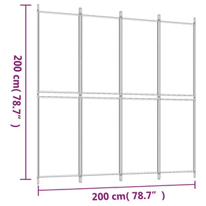 Galleria Design 4-Panel Room Divider Anthracite 200x200 cm Fabric