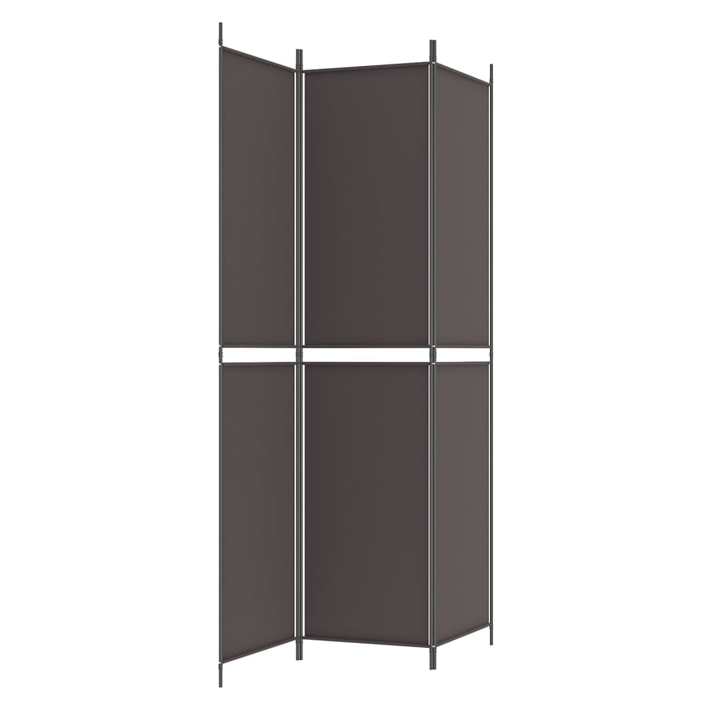 Galleria Design 3-Panel Room Divider Brown 150x220 cm Fabric