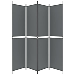 Galleria Design 4-Panel Room Divider Anthracite 200x220 cm Fabric