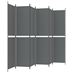 Galleria Design 6-Panel Room Divider Anthracite 300x220 cm Fabric