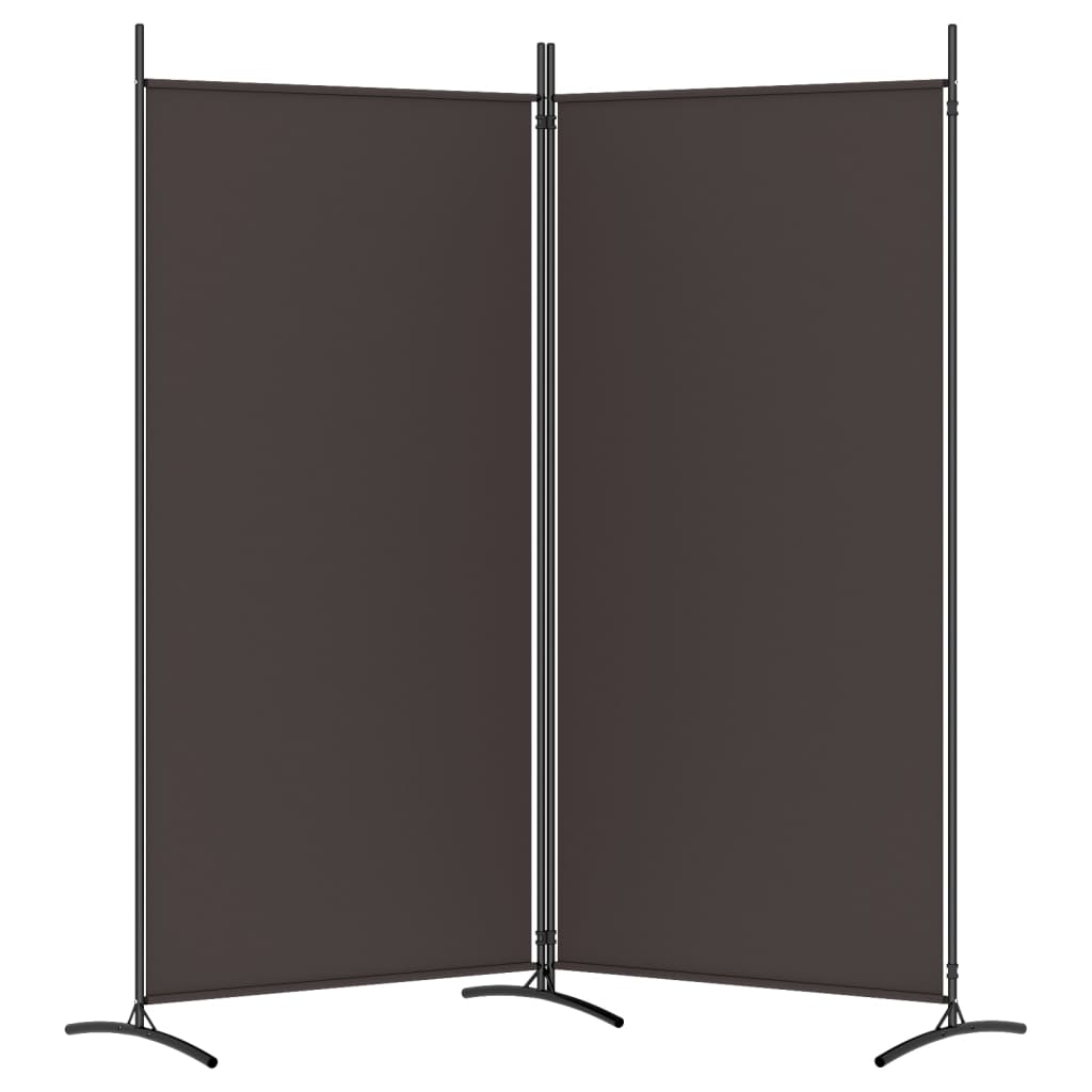 Galleria Design 2-Panel Room Divider Brown 175x180 cm Fabric