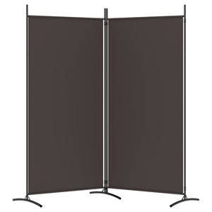 Galleria Design 2-Panel Room Divider Brown 175x180 cm Fabric