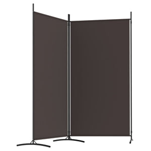 Galleria Design 2-Panel Room Divider Brown 175x180 cm Fabric