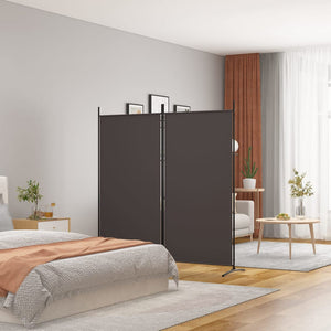 Galleria Design 2-Panel Room Divider Brown 175x180 cm Fabric