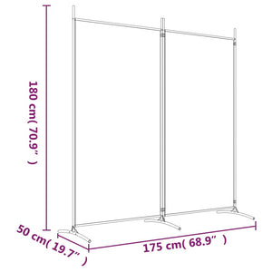 Galleria Design 2-Panel Room Divider Anthracite 175x180 cm Fabric