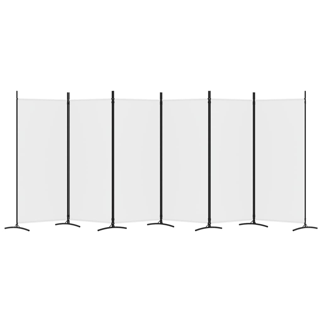 Galleria Design 6-Panel Room Divider White 520x180 cm Fabric