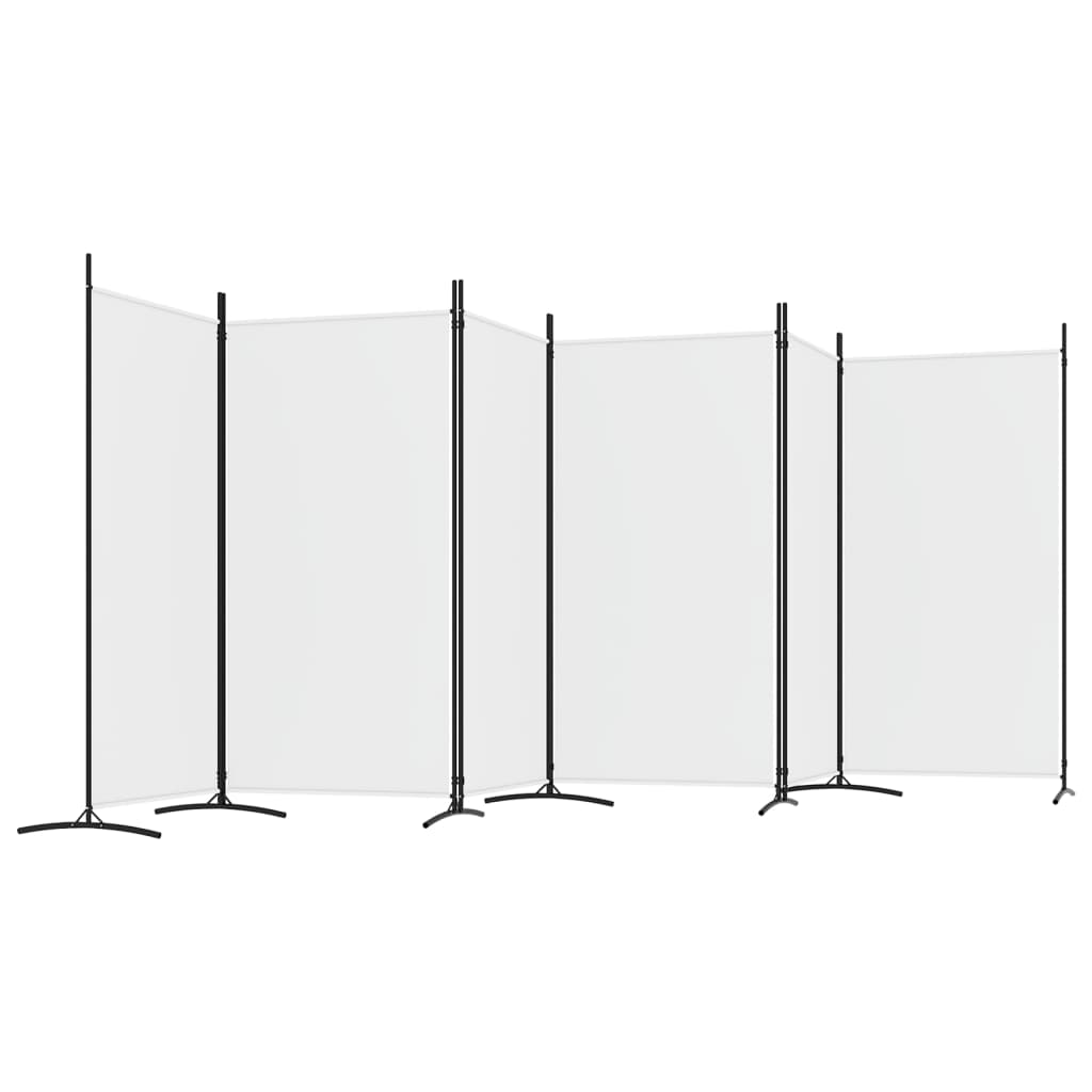 Galleria Design 6-Panel Room Divider White 520x180 cm Fabric