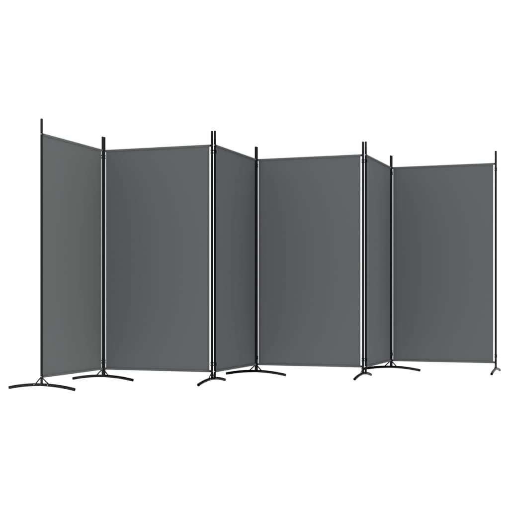 Galleria Design 6-Panel Room Divider Anthracite 520x180 cm Fabric