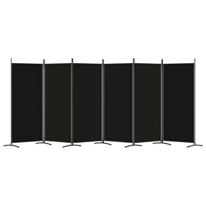 Galleria Design 6-Panel Room Divider Black 520x180 cm Fabric