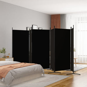Galleria Design 6-Panel Room Divider Black 520x180 cm Fabric