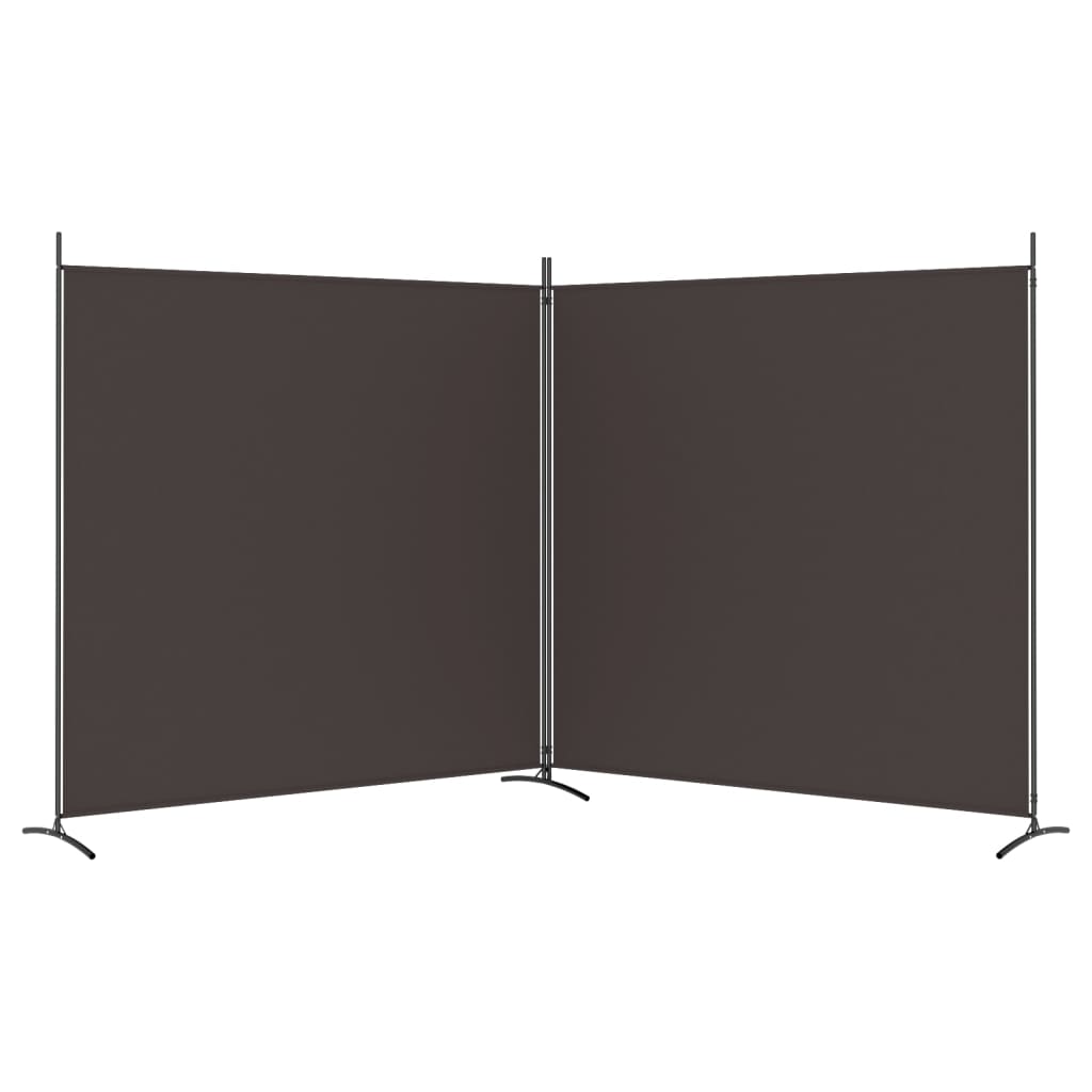 Galleria Design 2-Panel Room Divider Brown 348x180 cm Fabric